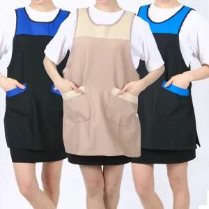 DLA78 겨울 기모 시장 식당 두꺼운 원피스 앞치마