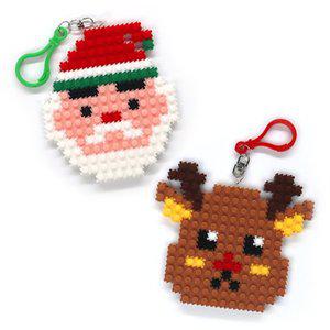 [기타]크리스마스 디폼블럭 키링 (2종 택1) 실내미술 돌봄교실 블럭놀이 방과후수업