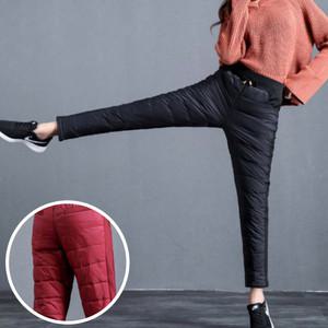 여자오리털바지 여성패딩팬츠 여성구스바지 여자골프팬츠 밴딩