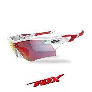 [폭스라이더스] 자전거고글 K261 화이트레드 스포츠고글 싸이클