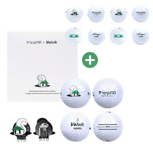 [티욘드]볼빅X티욘드 콜라보 볼마커 골프공세트 + 티욘드 골프공 4개