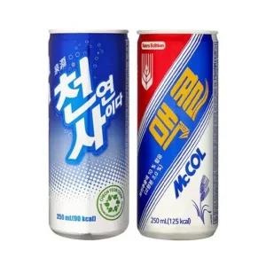 갤러리아 일화 맥콜 250ml*30캔+ 천연사이다 250ml*30캔