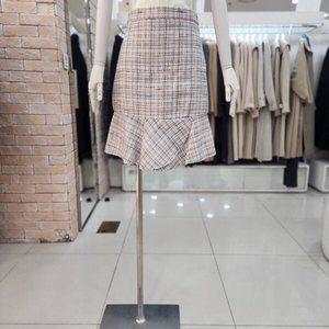 [JJ지고트] 슬릿 러플 트위드 스커트 GM3M0SKW6_DG