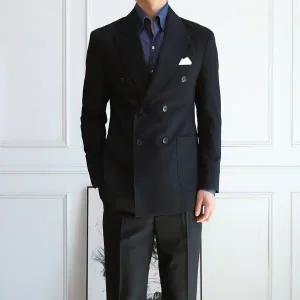 [하프클럽/]남자 핸드메이드 테일러드 더블 정장자켓