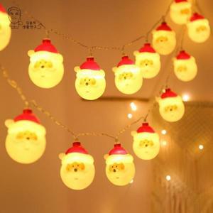 [제이큐]크리스마스 산타 눈사람 장식 LED 전구 트리조명 가랜드 10구