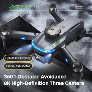 전문 8K HD 광학 흐름 드론 카메라 장애물 회피 드론 GPS 4 로터 헬리콥터 RC 와이파이 FPV 장난감 S118