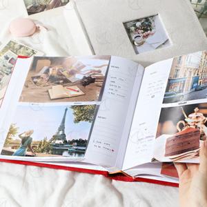 4*6 포켓 사진앨범 대용량 메모 두꺼운 천커버 포토북