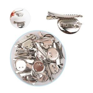 꾸미기 코사지 집게 핀 1set 브로치 원형 30mm 재료 만들기 금속 가방 부자재 수업