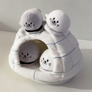 차이의 아기랑 도담 놀이 바다표범 가족 애착 말놀이 인형 세트