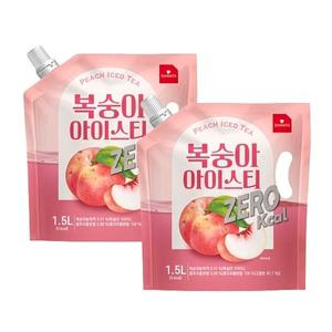 스위츠 복숭아 아이스티 제로 1.5L 2개