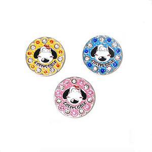 [XBFJ42J7]여자 골프 큐빅 볼마크 액세서리 홀인원 볼위치