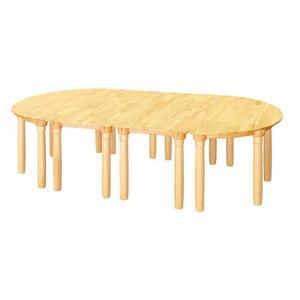 [마이모노샵] 문화 놀이 교육 센터 유치원 높이530 원목 라운드 책상