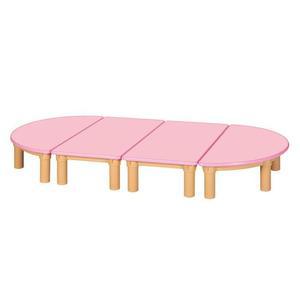 [마이모노샵] 영유아 선물 집 유치원 핑크 분홍색 안전 라운드 책상 교구