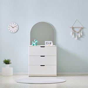 [제퍼슨가구]헤브즈 화이트 화장대 3단 안방 드레스룸 화장대서랍장