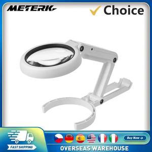 LED 조명 스탠드 장착 휴대용 돋보기 USB 전원 공예 시계 전자 도구 5X 10X