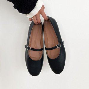 [소보제화]카레인 소가죽 메리제인 플랫슈즈 1cm