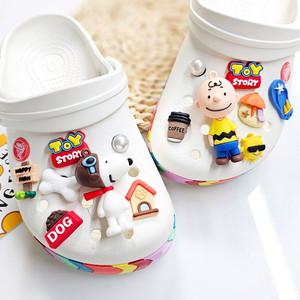 스누피 찰리 클로그 파츠세트 7pcs_신발 실내화 장식 꾸미기 악세사리 즈비츠