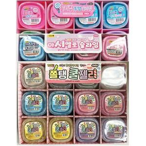 1갑24개입 젤리몬스터 쫄탱쿨젤리 마시멜로 롤리팝 투명 슬라임 젤몬 치젤몬 단단한