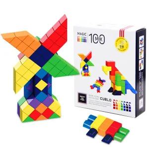 아트박스/큐블로 국산 자석블럭 믹스100C 수학 교구 큐브 블록 MIX100C