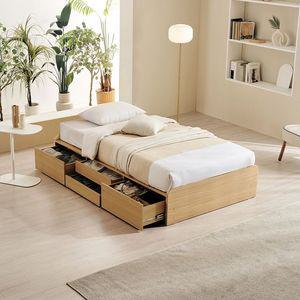 앤디 무헤드 4단서랍 멀티수납형 침대 프레임 SS슈퍼싱글