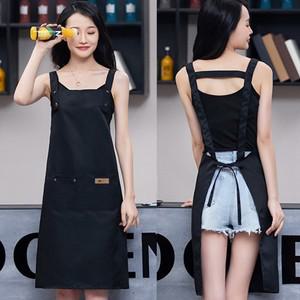 빅사이즈 패션 방수 앞치마 바리스타 캔버스 데님 카페 공방 화방 네일샵 미용실 미술