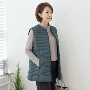 엄마옷 마담4060 웰론미디패딩조끼 엄마조끼 -ZVE2410005-