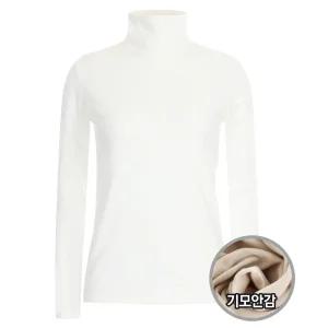 FW 국산 여성 터틀넥 골프 스판 기모 방한 이너겸 티셔츠 SH-WSH-20063-아이보리