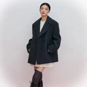 [LAP](타임스퀘어점패션관)4버튼 피코트(퀼팅안감) AQ4WTB62