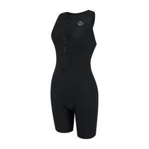 [아레나](대구신세계)여성 일반 집업 4부 반신 실내수영복(클로즈백)(쿠키)(A4FL1LH04)BLK(브라캡별도)