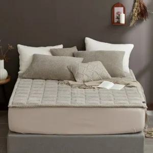 에어룸 후끈후끈 자가발열 고정밴딩 양털 침대패드 Q