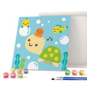 [아트박스]/아이러브페인팅 DIY캔버스형 그림그리기 20x20cm 바다_거북이가족