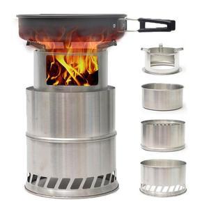 이중구조 스텐 원형 우드스토브 불멍 화로 대 캠핑난로 경량화로대 조립식화로대 캠핑