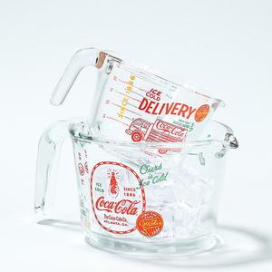 코카콜라 계량컵 250ml 500ml 내열유리 미니 빈티지 쌀1인분 쌀컵 이유식 제과제빵 집들이선물