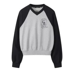 [롯데백화점]씨씨콜렉트 컬러블록 브이넥 스웨트 셔츠 (C244PSM702)