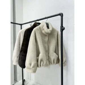 [금강모피]금강 자체제작 페이크퍼 셔링 베이직 퍼 자켓 CIC-216 3컬러