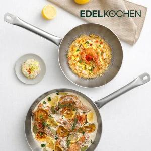 [에델코첸] 통3중 코지프리즘 스텐 프라이팬 28cm (사틴)