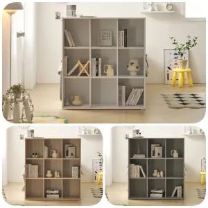 파티션 침대옆책장 낮은 수납 와이드 3단책꽂이 1100