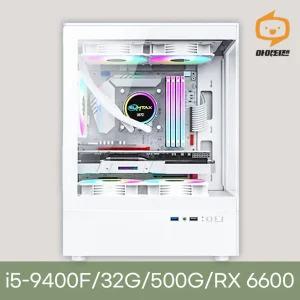 게이밍컴퓨터조립PC 고사양 게임용 본체 컴퓨터 롤 배그 i5 9400F 32G RX6600 화이트