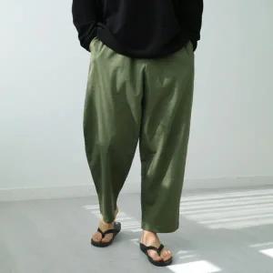 [맨즈북]봄여름 통 남자 벌룬 와이드팬츠 9부 항아리 똥산바지