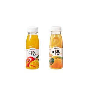 빙그레 따옴주스 235ml 2가지맛 망고5개+오렌지5개/냉장무배
