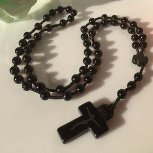 [모두쇼핑]천연 오닉스 묵주 천주교 기도용품 기도팔찌 팔찌묵주 십자가묵주팔찌 십자가팔찌