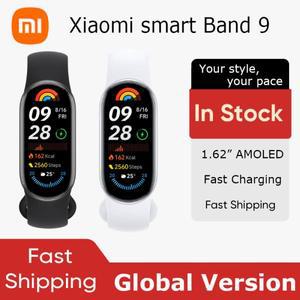 글로벌 버전 샤오미 호환 스마트 밴드 9 1.62 인치 AMOLED 울트라 롱 배터리 21 일 미밴드 스마트 밴드 최