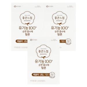 좋은느낌 유기농 순면 탐폰 레귤러 12P x 3개