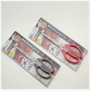 [JHQRFW3H_4B]평화 레드색 K-305 주방가위 피스코리아