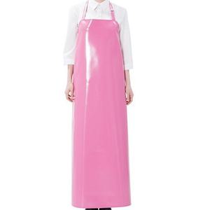 진핑크색 목걸이형 방수앞치마 긴앞치마 롱앞치마 작업앞치마 식당앞치마 공장