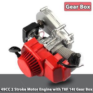 포켓 바이크 미니 더트 바이크 엔진, 쉬운 시작, 49CC 2 스트로크 모터, T8F 14t 기어 박스, DIY 엔진