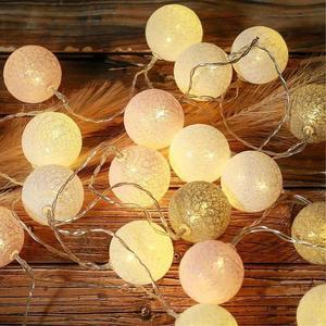 [BZJL760I_4C]리크플 20구 코튼볼 텔 전구 트리장식