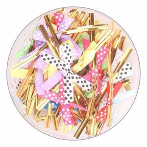 [BZJL8Z87_4C]유니아트 재료 빵끈 리본 혼합 약40개