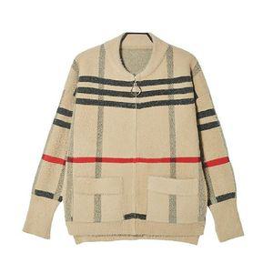 (쇼)빅체크보송니트집업가디건