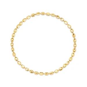 [비앤비골드] 14K 심플 컷팅 팔각볼 열송이 체인실반지0.6mm IRR37419